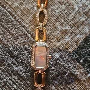 Womans Gold Tone Eco Drive Watch!